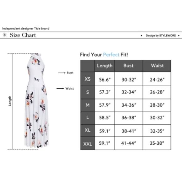 Summer Maxi Hawaiian Beach Halter Neck Formal Long Fall Wedding Guest Dresses - Picture 13 of 13
